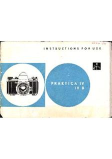 Praktica (VEB) Praktica 4 manual. Camera Instructions.